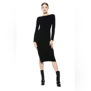 NWOT Alice + Olivia Rochelle Boatneck Midi Dress